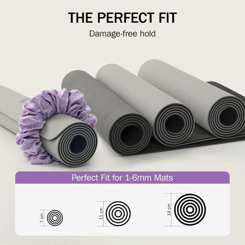 Slim Panda Yoga Mat Scrunchie, Durable Velvet Fabric Yoga Mat Carrying Strap Fits All Standard Yoga Mats - Image 2